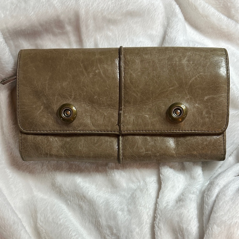 HOBO Olive Leather Wallet
